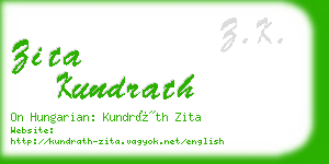 zita kundrath business card